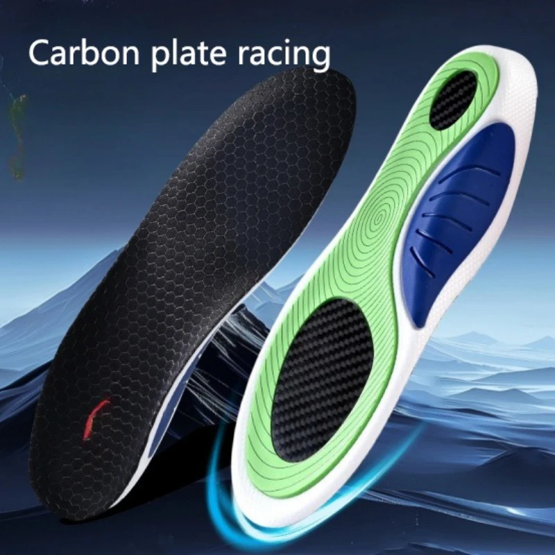 High-Performance Carbon Fiber Sport Insoles with Arch Support and Breathable, Antibacterial Comfort