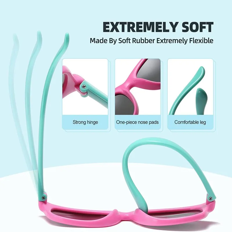 Occhiali Da Sole Polarizzati Per Neonati 0-24 Mesi - Gomma Morbida, Protezione UV400 Totale - Foto 5