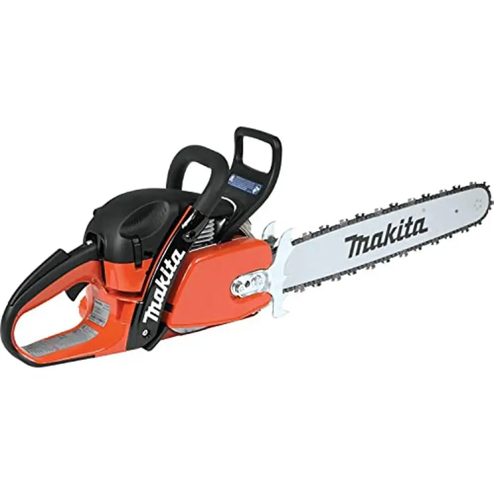 

50cc Gas-Powered Chain Saw 20" Magnesium Housing Lightweight Easy Start 13800 RPM Compact Design Dual Spike Bar Touch & Stop