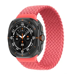 Premium Sport Nylon Braided Solo Loop Strap for L (Pink Punch)