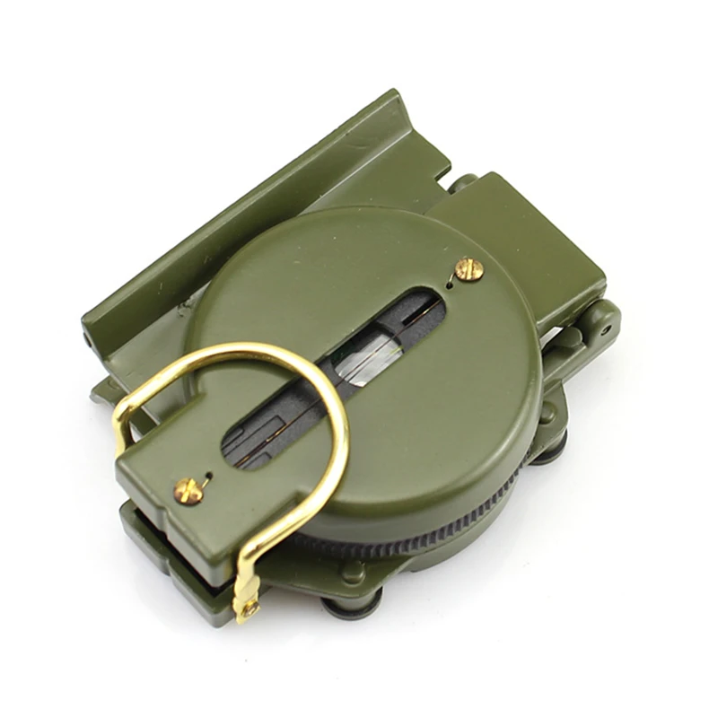 Portable Army Green Lensatic Compass for Camping Hiking