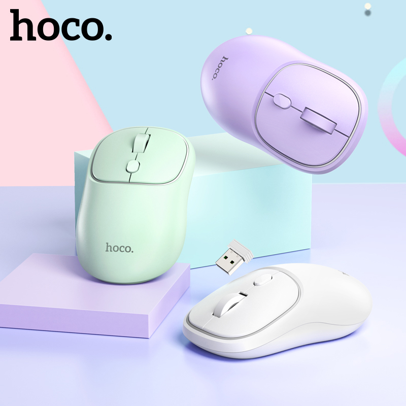 HOCO GM25 Dual-Mode Wireless Bluetooth 2.4G Silent Mouse Ergonomic Design 1600DPI 4 Buttons Mouse For Computer Laptop Accessorie