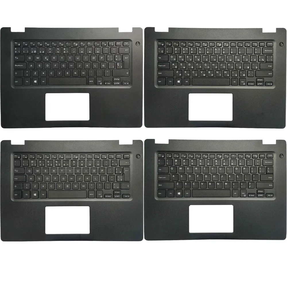 Brasil Eua Russo Espanhol Teclado para Dell Latitude 3490 E3490 com Palmrest Capa Superior Case Novo