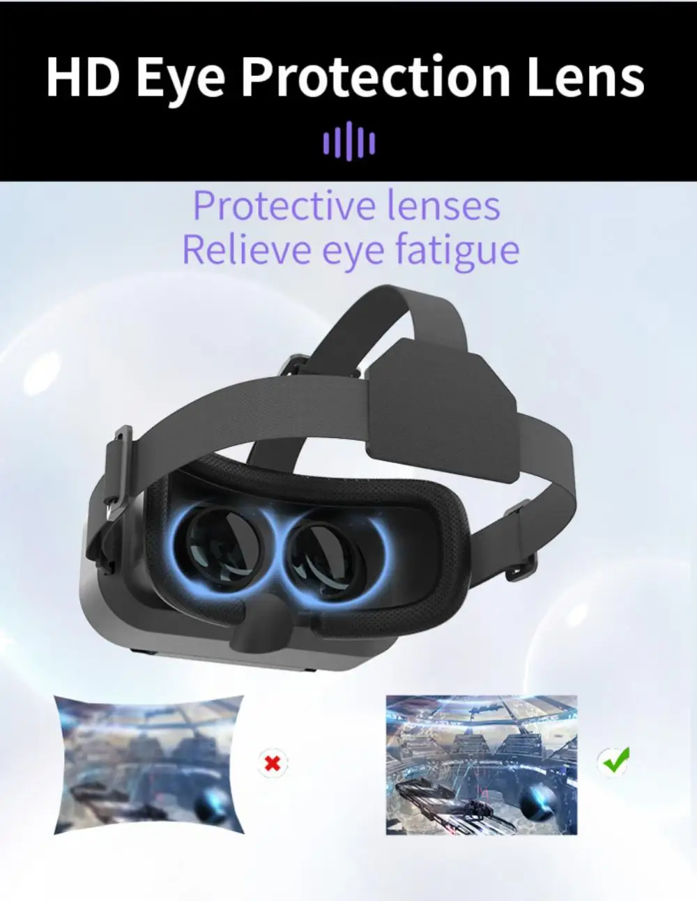  Auriculares de realidad virtual con control remoto, gafas HD 3D  VR auriculares de realidad virtual para juegos de realidad virtual y  películas 3D, auriculares VR para iPhone/teléfono Android compatible 4.7-6  pulgadas 