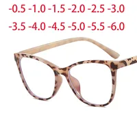 Fashionable Oversized Cat Eye Glasses Frame for Prescription Eyewear Short Sight Eyewear 0 -0.5 -1 -1.25 -1.5 -1.75 -2.0 To -6 1