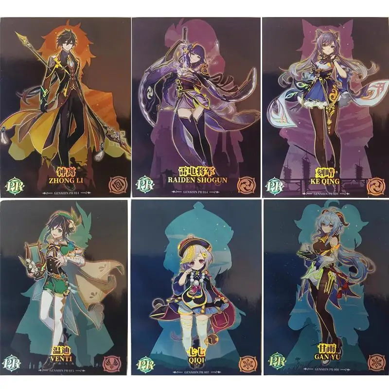 

Anime Genshin Impact PR series Kamisato Ayaka Xiao Beelzebul Morax HuTao collection card Board game card Christmas birthday gift