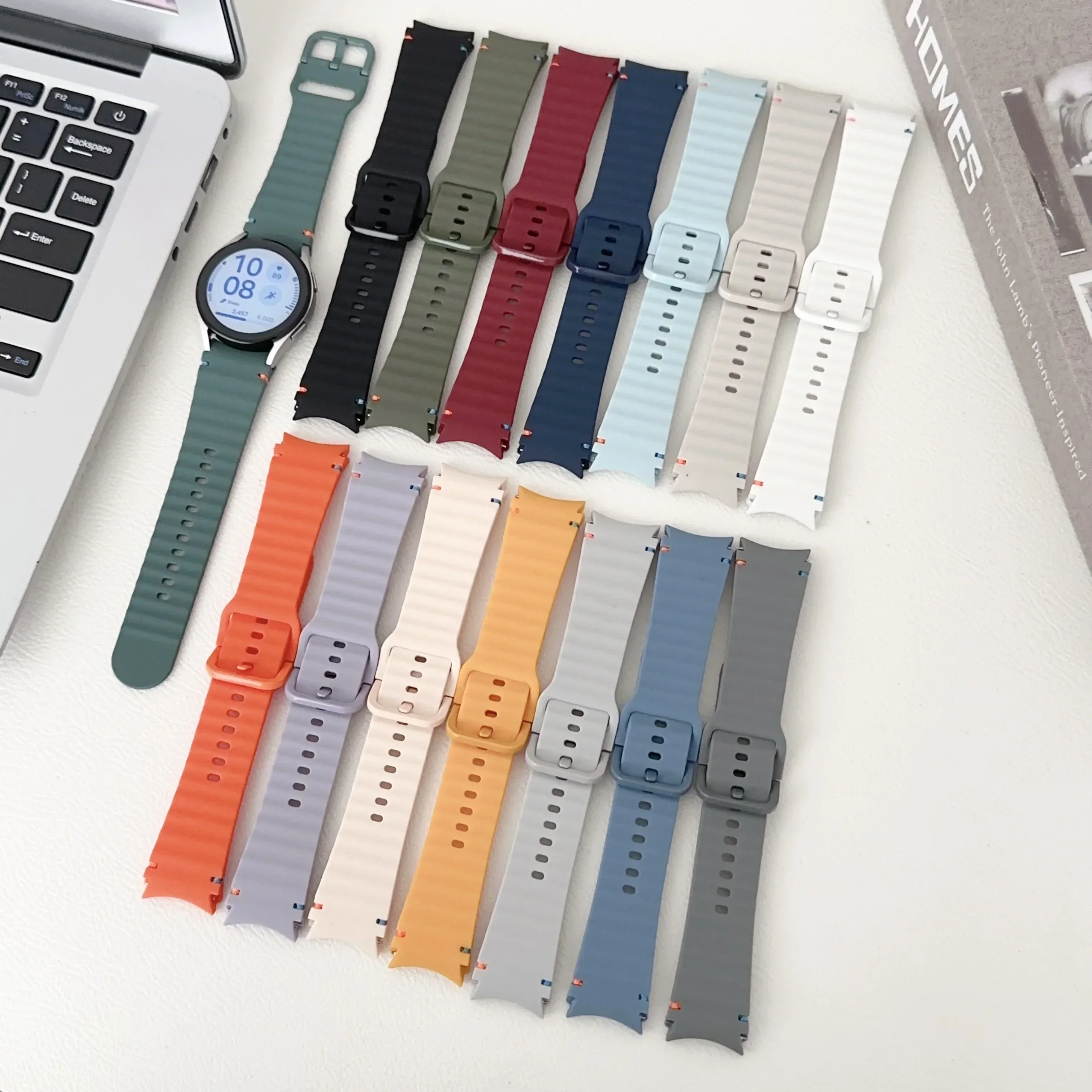 Enhanced Sport Silicone Watch Strap - Original Wristband for Samsung Galaxy Watches