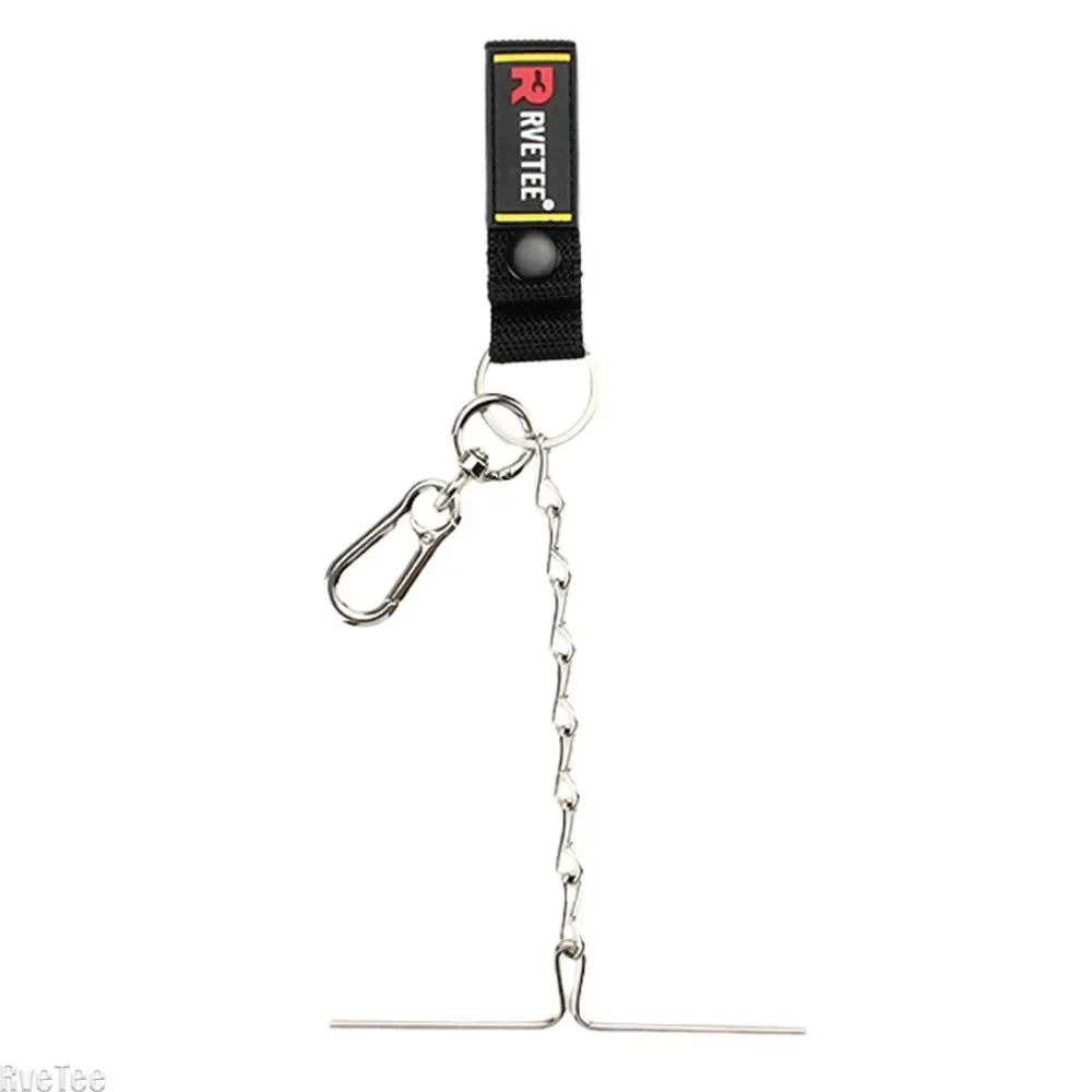 Tape Holder Chain for Tool Belt Electricians Tape Holder Chain with Keyring and Trigger Snap Hook tool belt organizer