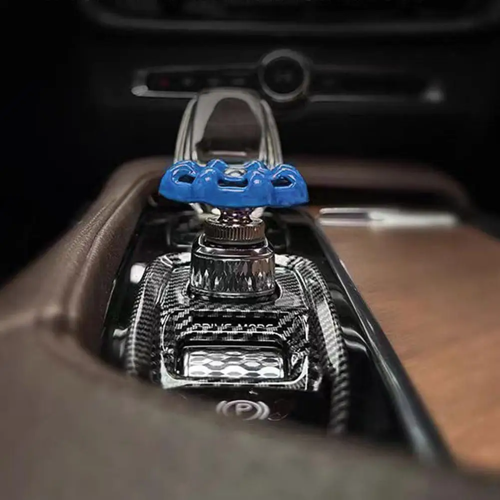 Fun Car Center Valve Decoration Car Interior Shift Knob Cover Gear Industrial Valve Switch Sticker One Click Start Button