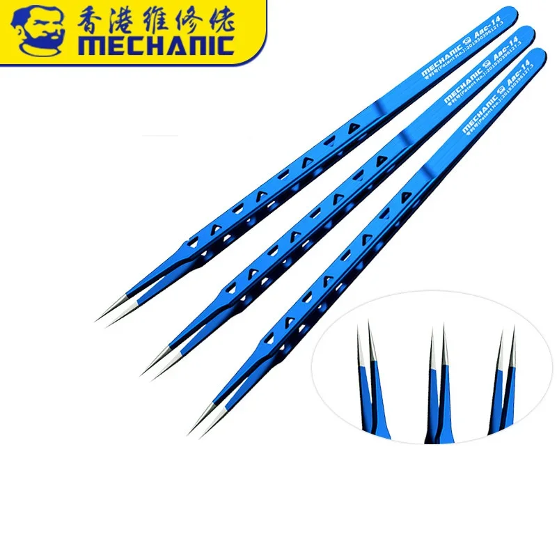 Phone repair tweezers MECHANIC Aac-14 Stainless Steel Tweezers Phone Repair High Precision 8 Hole Heat Dissipation Flying Wire Spot Welding Clip