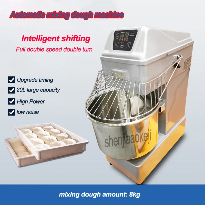 commercial stainless steel high pressure spray hood dishwasher 380v 50hz fully automatic commercial dishwasher basket washer Stainless Steel Automatic Mixing Dough Machine Commercial Dough Mixer 20L Food Spiral Dough Stiring Machine 220v/50hz 1500w