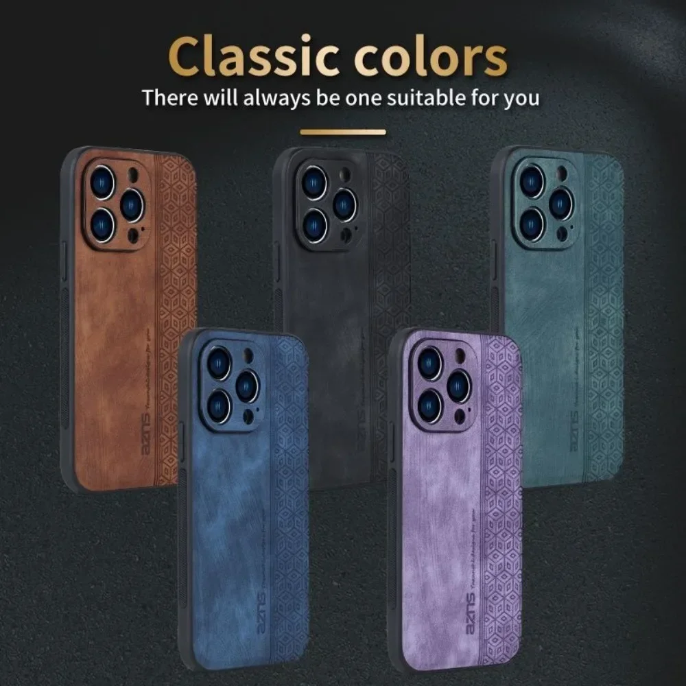 Leather Shockproof Business Phone Case - Soft and Durable Cover