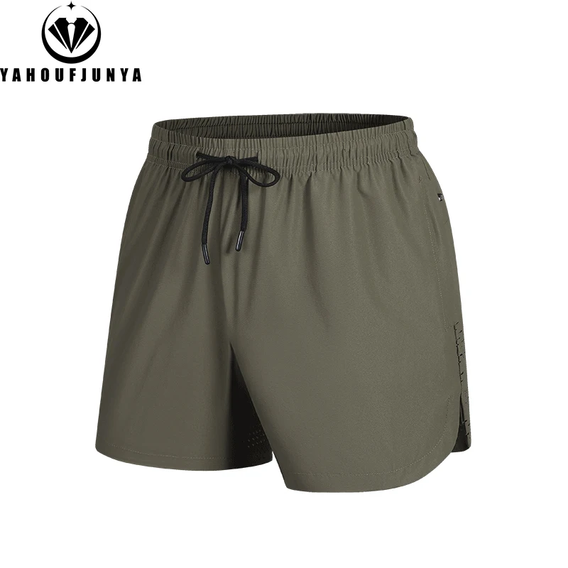 Summer Men Outdoors Sport Joggers Fitness Quick Dry Shorts Men Ice Silk Elastic Waist Breathable Straight Loose Short Male 8XL 2