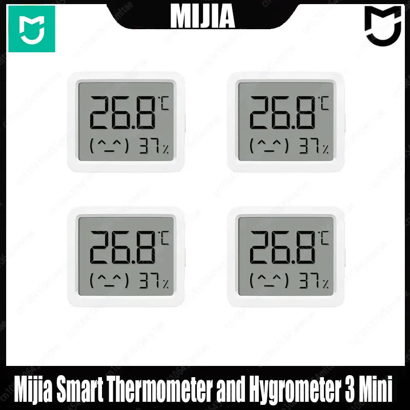 미지아 전자 온습도계 3mini 미지아 홈 침실 스마트 감지 습도 온도 측정기 액..