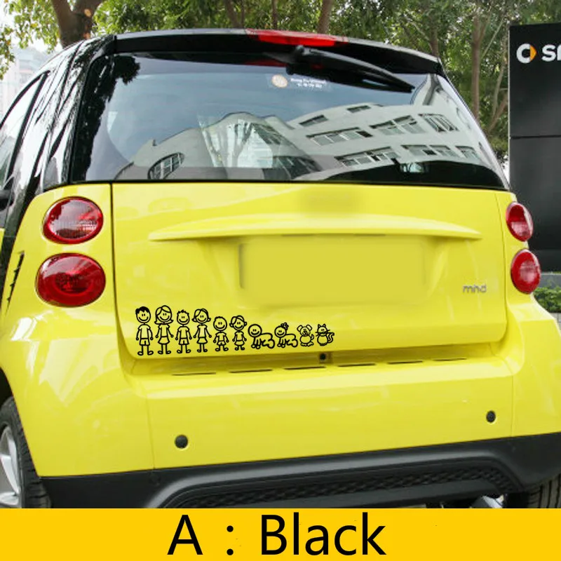 Cartoon Family Vinyl Car Window Sticker for Car Styling