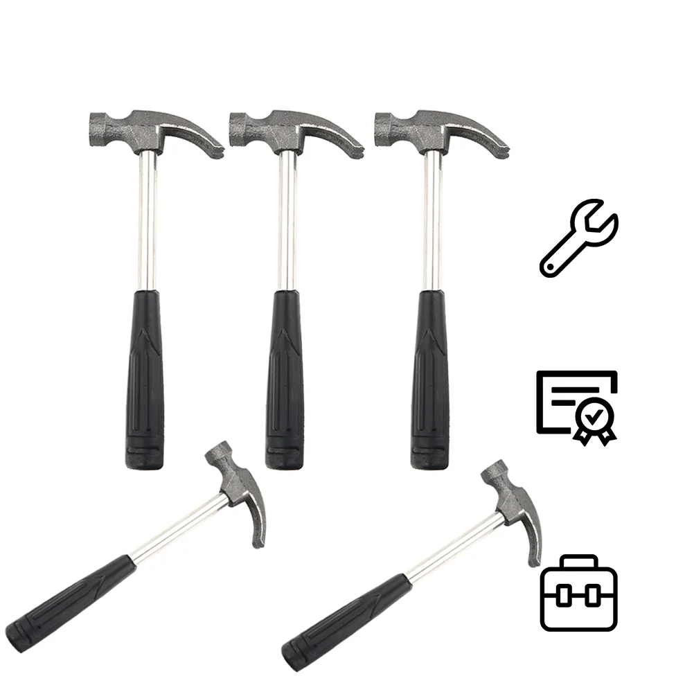 

5 Pcs Claw Rubber Camping Hammer Rubber Camping Hammers for Seamless Nails Carpenter Tools Outdoor Iron Camping Child