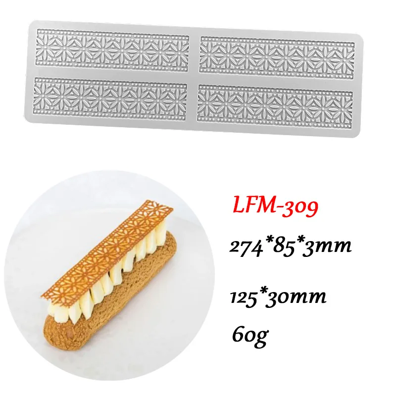 Chinoiserie Pavilion Swan Flower Leaf Lace Silicone Mold DIY Sugar Pad Thin Chocolate C... - SKU FLSM2153 - UGI Packaging