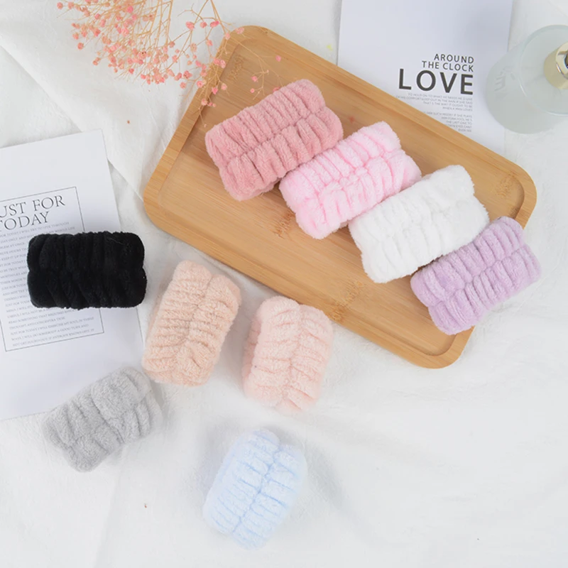Wrist Washband Belt Wrist Washing Soft Microfiber Towel Wristbands for Washing Face Water Absorption Prevent Wetness ﻿