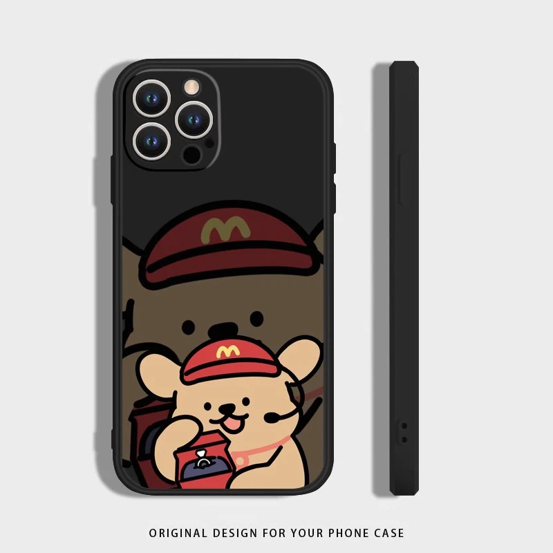 Cute Cartoon Dog Phone Case For Lovers Couples Fit for iPhone 11 12 13 14 15 16 Pro Max XR X XS 8 7 Plus Mini SE 2020 2022