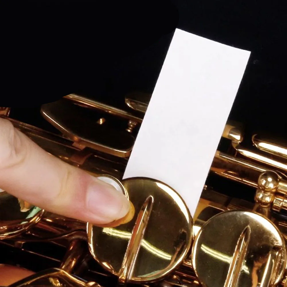 Saxophone Absorbent Paper Fiber Cleaning Care Pad Anti-Sticky Papers Flute Sax Clarinet Button Absorbent Pap Accessories