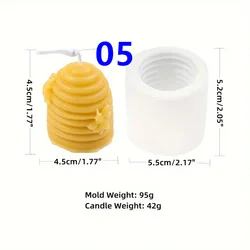 Honeycomb Bee House Silicone Candle Mold for DIY Soy Wax Creations (Honeycomb mold 05)