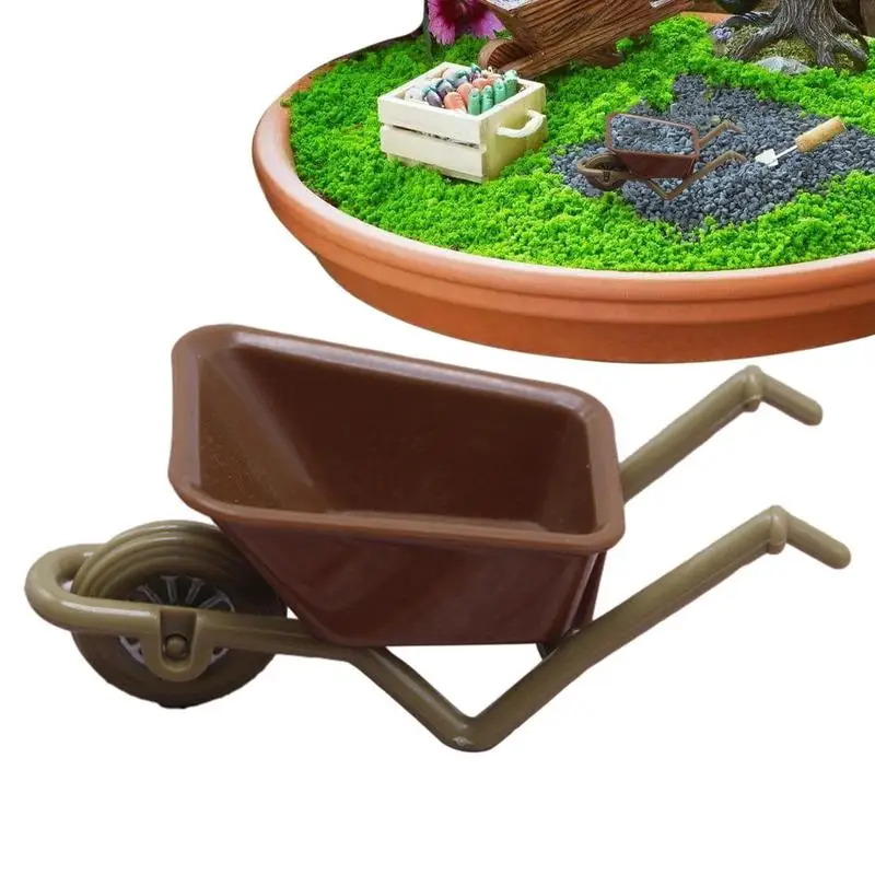 Mini Carriola Decor Miniatura Carriola Giocattolo Miniatura Casa Delle Bambole Fata Giardino Simulazione Fattoria Carrello Carriola Per Giardino