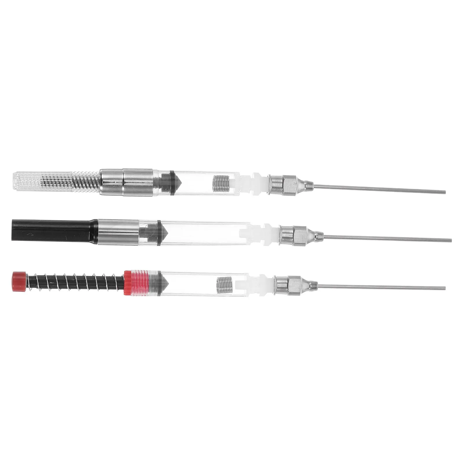 6pcs 만년필 잉크 변환기 레드 실버 블랙 3 4mm 2 6mm 펜촉 펜 문구 용품 실용적인 경량