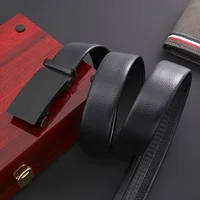 High-quality Men's Automatic Buckle PU Belt New Simple Men's Business Casual Belt Fashionable Men's Birthday Gifts 3