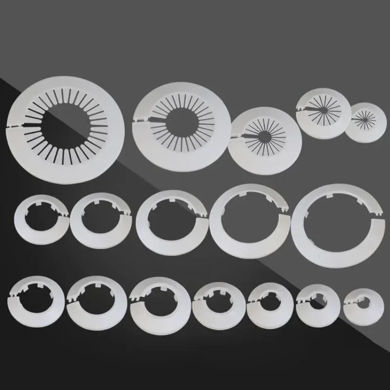 Air Conditioning Pipe Hole Cover 1pc White Plastic for Pipe Decorative Cover Shielding Wall Hole Plug