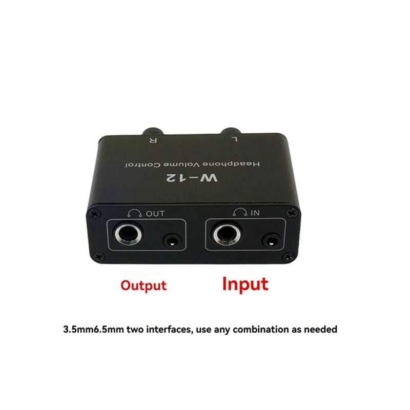 B03B-Sound Controller Headphone Volume Control 3.5Mm + 6.35Mm Stereo Volume Controller Adjustment For Left And Right Channels