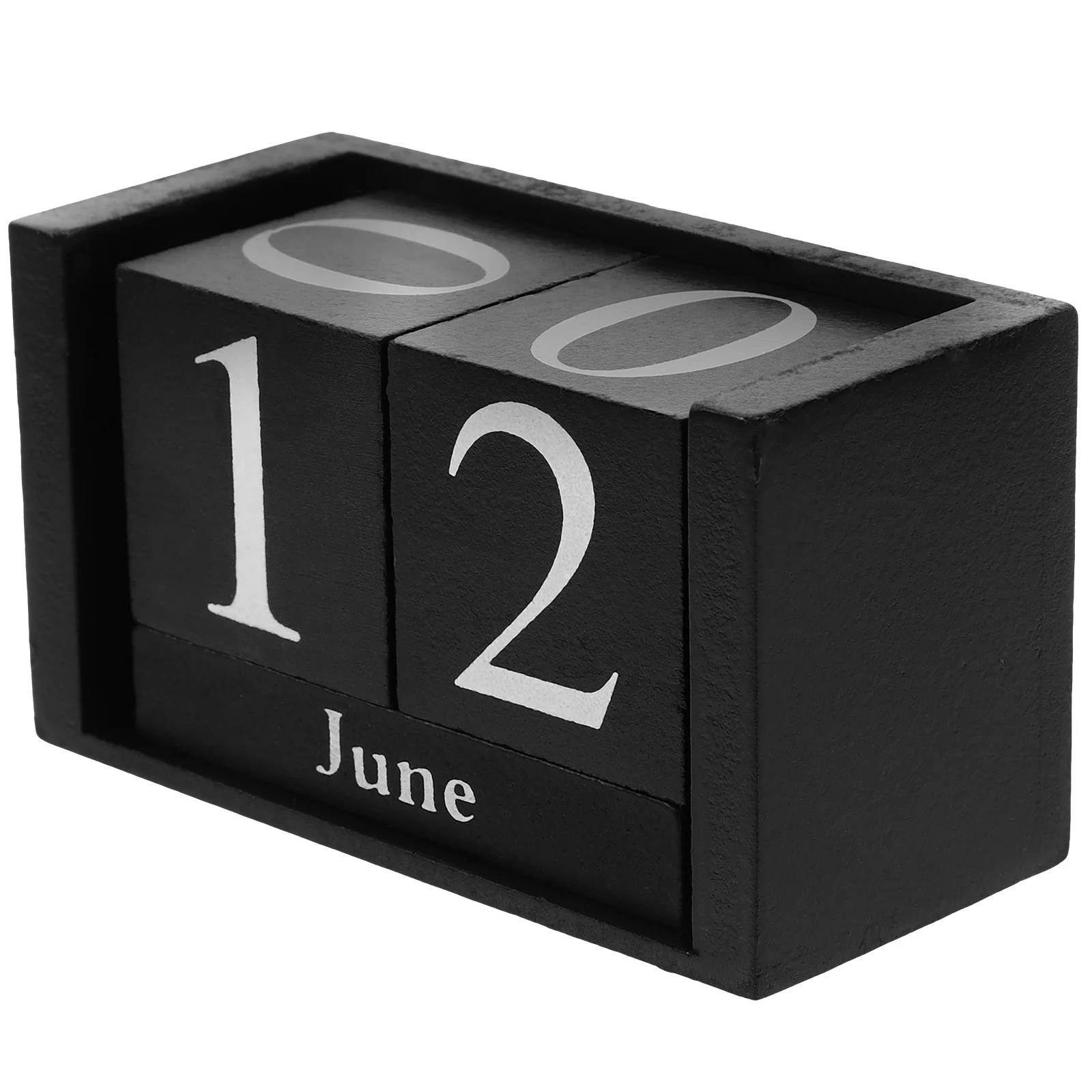 

Wooden Block Calendar Desk Retro Decor Daily Use Small Desktop Decoration Office