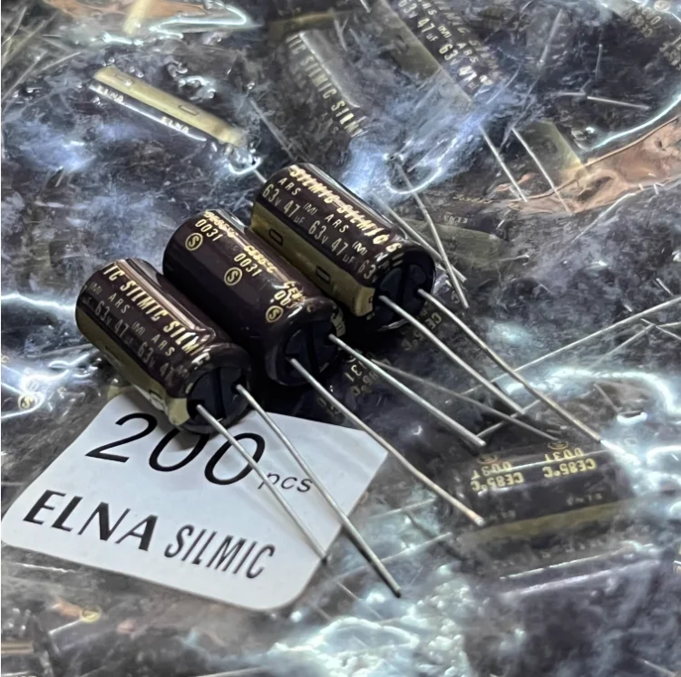 10pcs/lot Original Japanese ELNA SILMIC ARS 47UF 63V 10X20MM Fever Gold Audio Electrolytic Capacitor free shipping