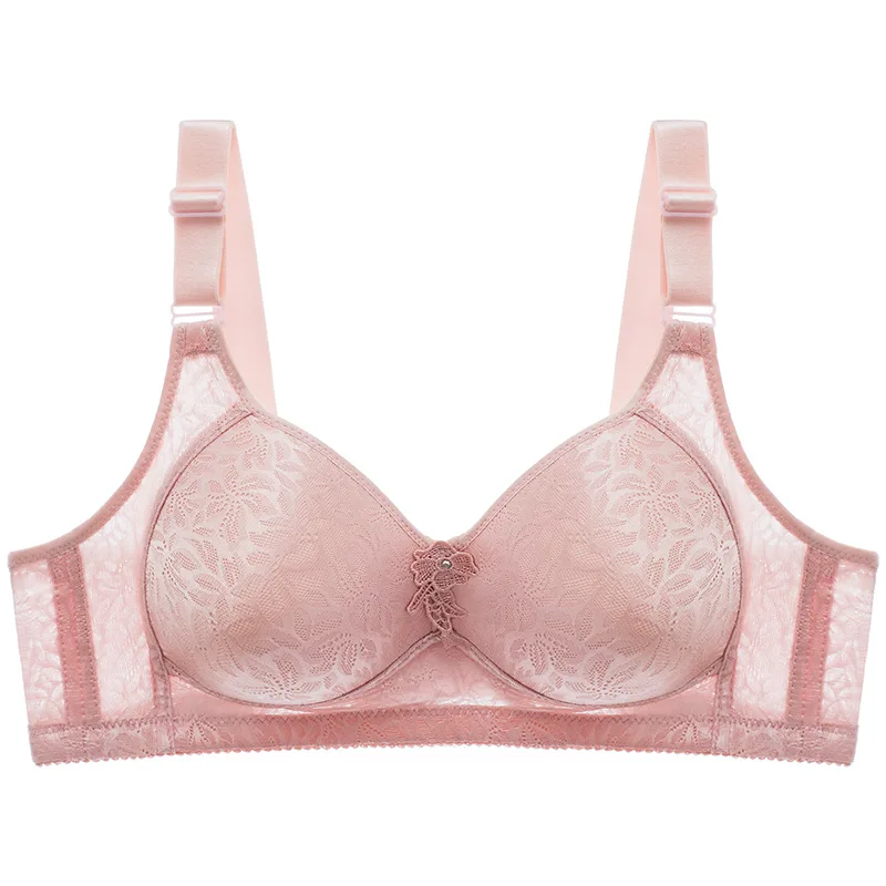 Womens Bra Sexy non-steel ring large size women's underwear push up thin section four rows of buckle comfortable and breathable back bra
