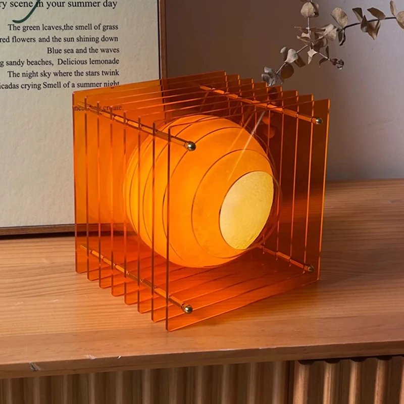 Artistic Acrylic Rechargeable Desk Lamp – Decorative Ambient Night Light 1