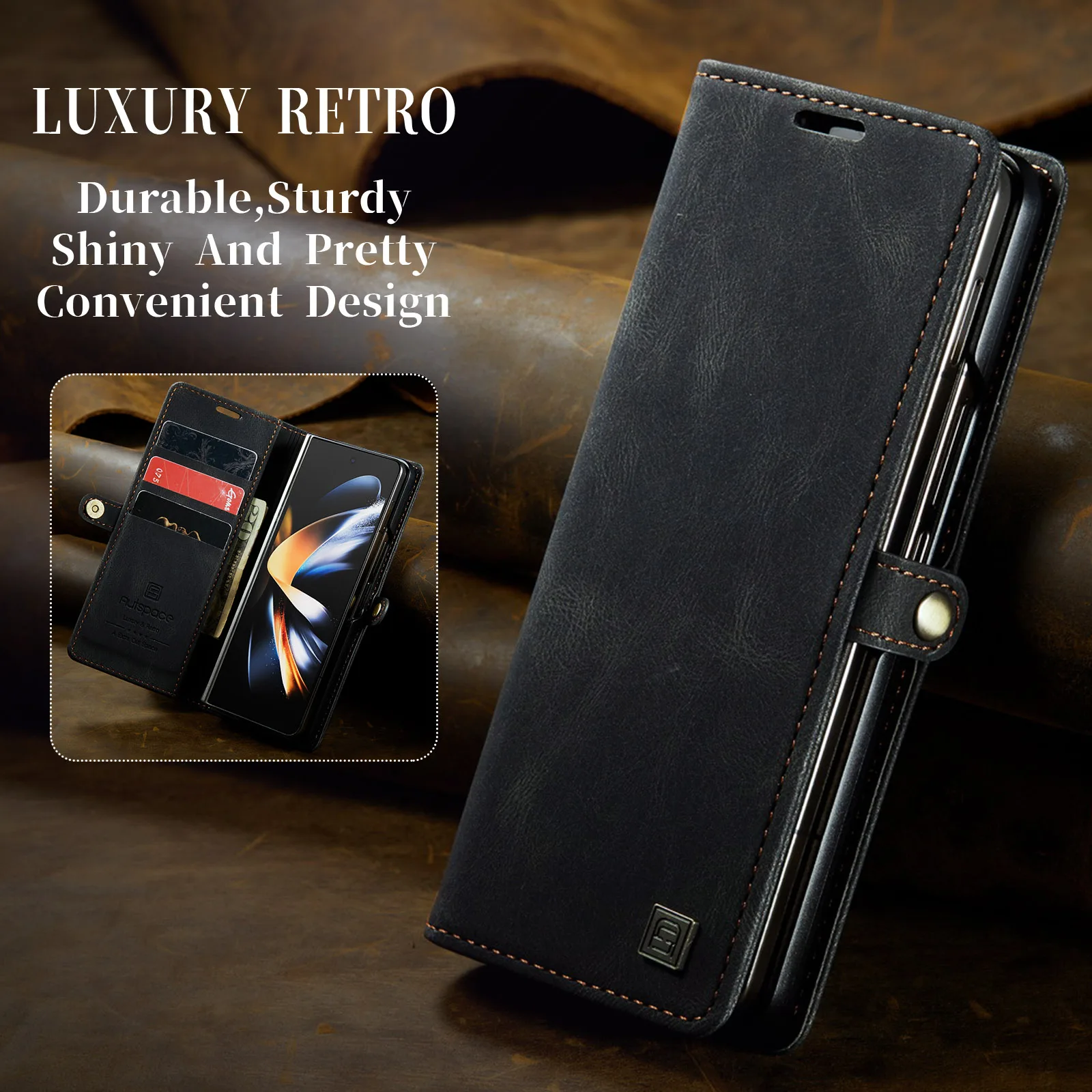 Miglior Portafoglio Di Protezione Custodia Funda In Pelle Per Samsung Galaxy Z Fold4 5G Fold5 Fold5 Fold5 Zfold4 Slot Per Schede Coque