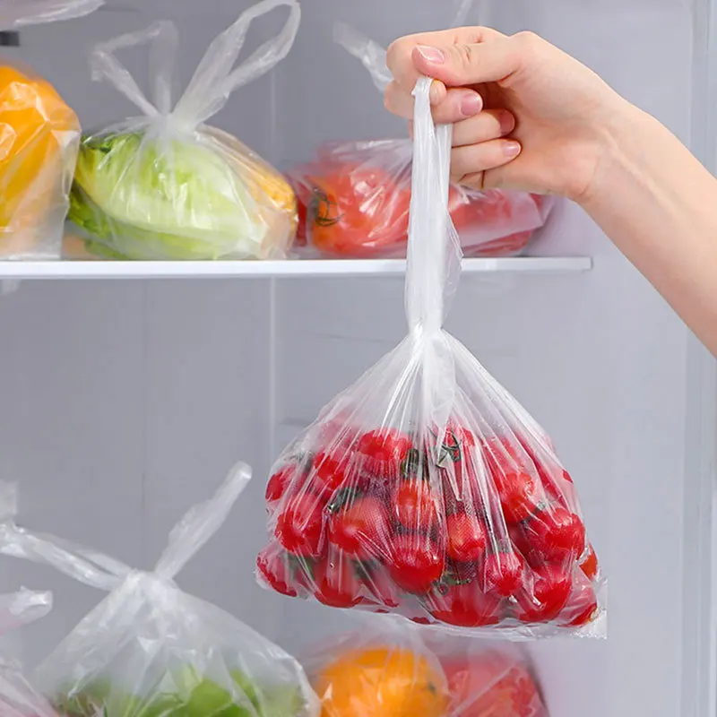 Plastic Fresh Keeping Bags 100pcs Kitchen Fruit Vegetables Packaging