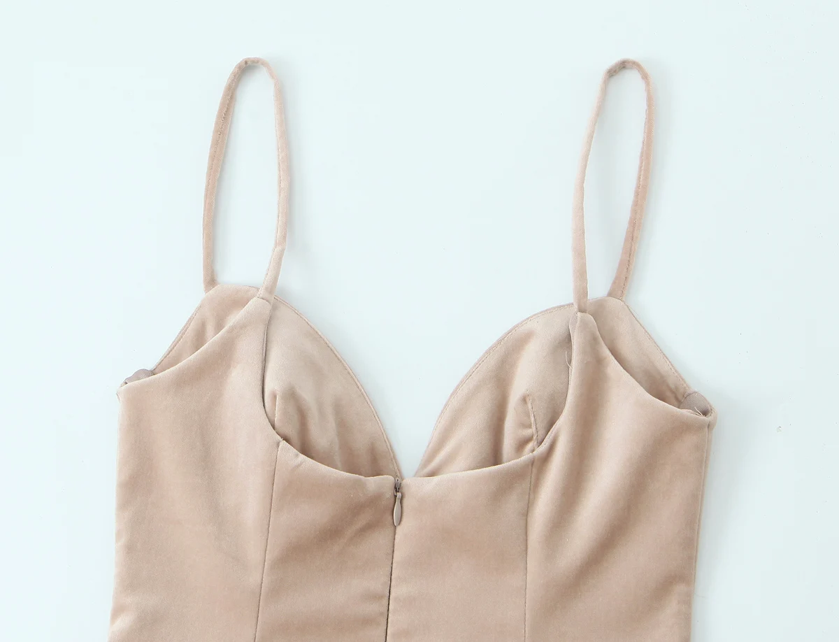 Women Elegant V-Neck Elastic Chest Waist Ruffles Sexy Strapless Puff Mini Dress Female High Street Camisole Short Party Dress