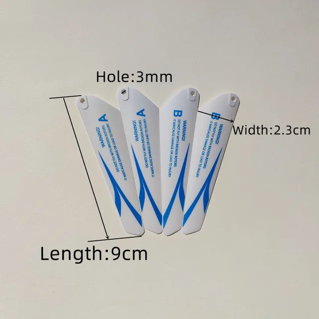 4Pcs 7.1/9CM Spare Blades Fans For R/c Mini Helicopter CH002 CH023 Drone Copter Toys Spare Parts Accessories RC Toy Parts New - 4pcs-10