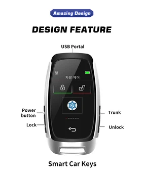 CF920 schermo LCD a chiave intelligente modificato universale per Audi per VW per Hyundai comodo accesso senza chiave blocco automatico coreano/inglese - CF920 schermo LCD a chiave intelligente modificato universale per Audi per VW per Hyundai comodo