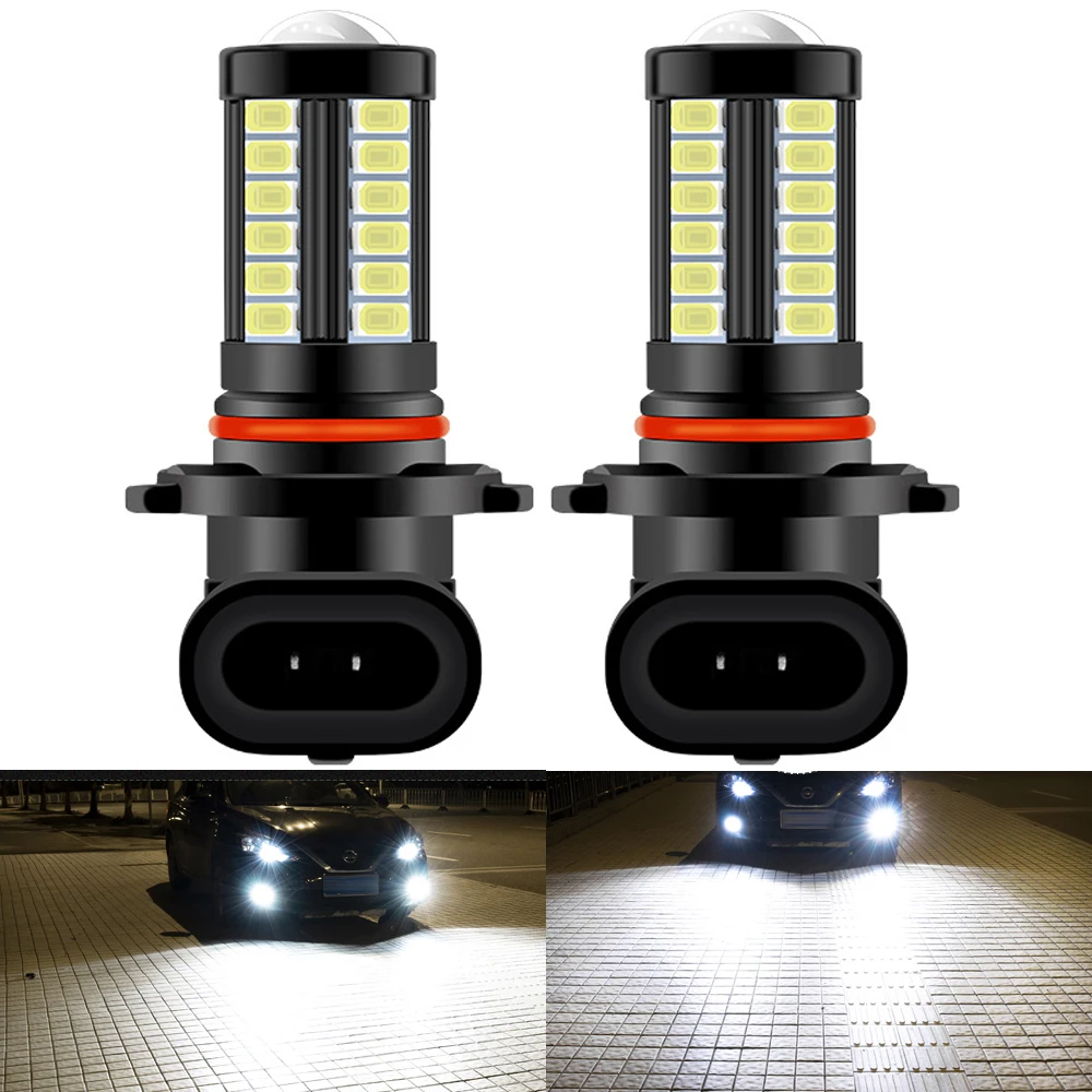 2X High Power Driving 100W LED H8 Fog 2835 YELLOW Lights Auto Car Lamp Bulb Set 