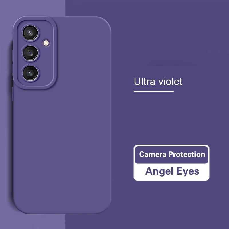 Matte Angel Eyes Fashion Liquid Silicone Phone Case - Soft Back Cover