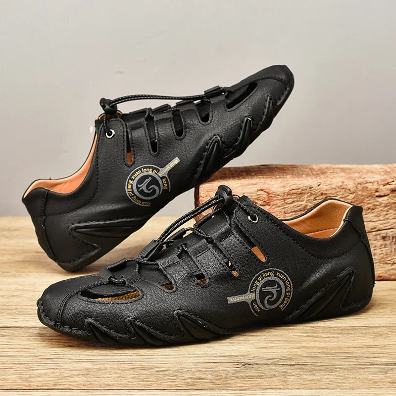 Chaussures De Conduite Homme En Cuir PU - Rétro, Confortables, Antidérapantes | Pour Automne-Hiver, Style Décontracté