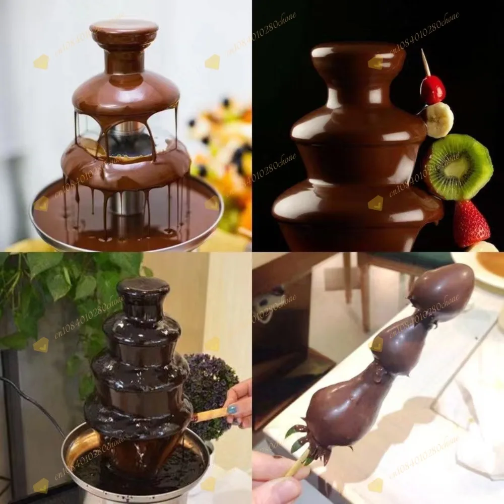 Large 4 Tier Chocolate Melting Tower DIY Chocolate Mixer Fountain Waterfall Molt