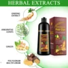 Shampoo 3 in 1 Organic Natural Hair Dye Ginseng Extract Black Hair Color Шампунь Для Волос for Cover Gray White Hair 500ML 4