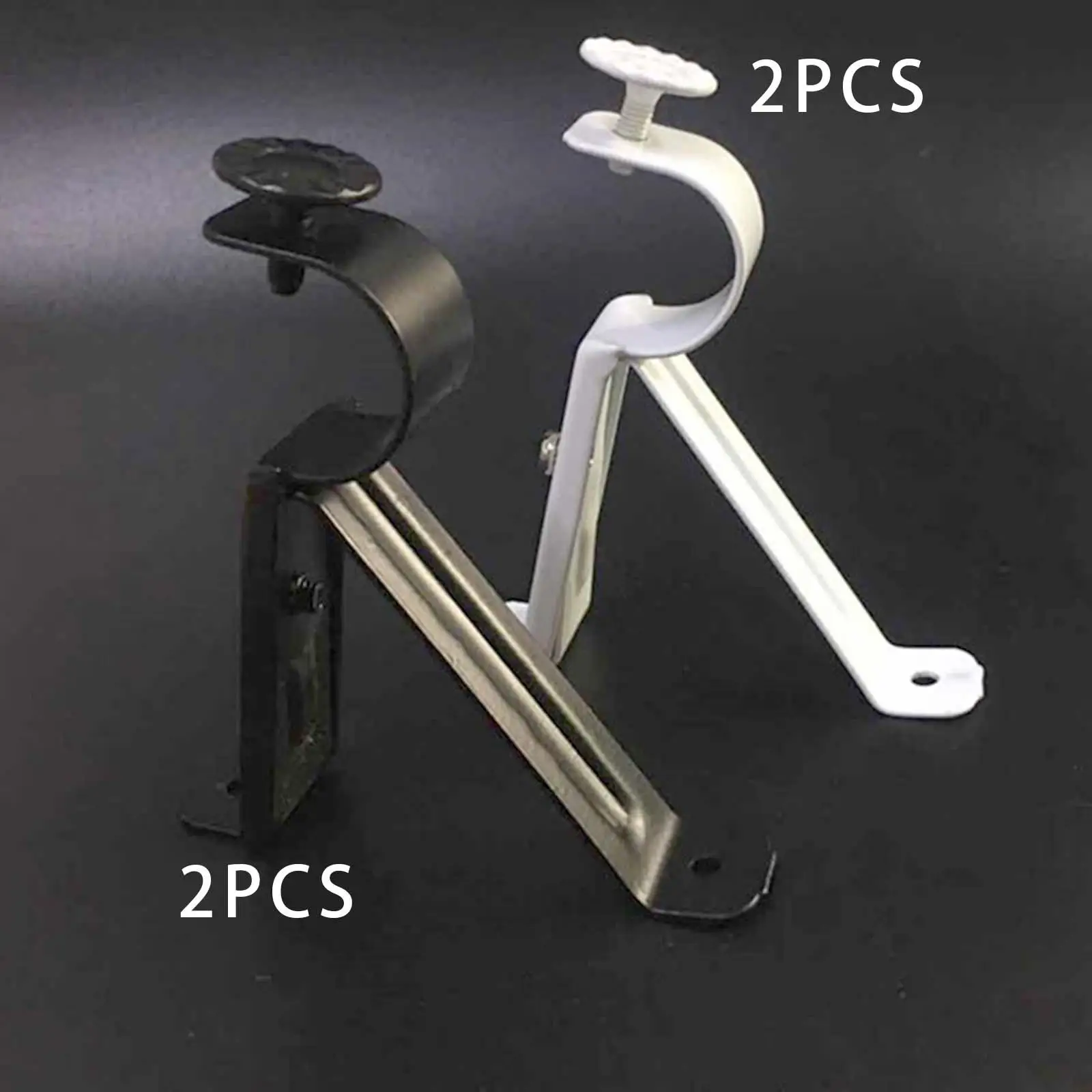 Heavy Duty Curtain Rod Brackets 4-Pack - Adjustable Holders For 1 Inch Rods - View #9