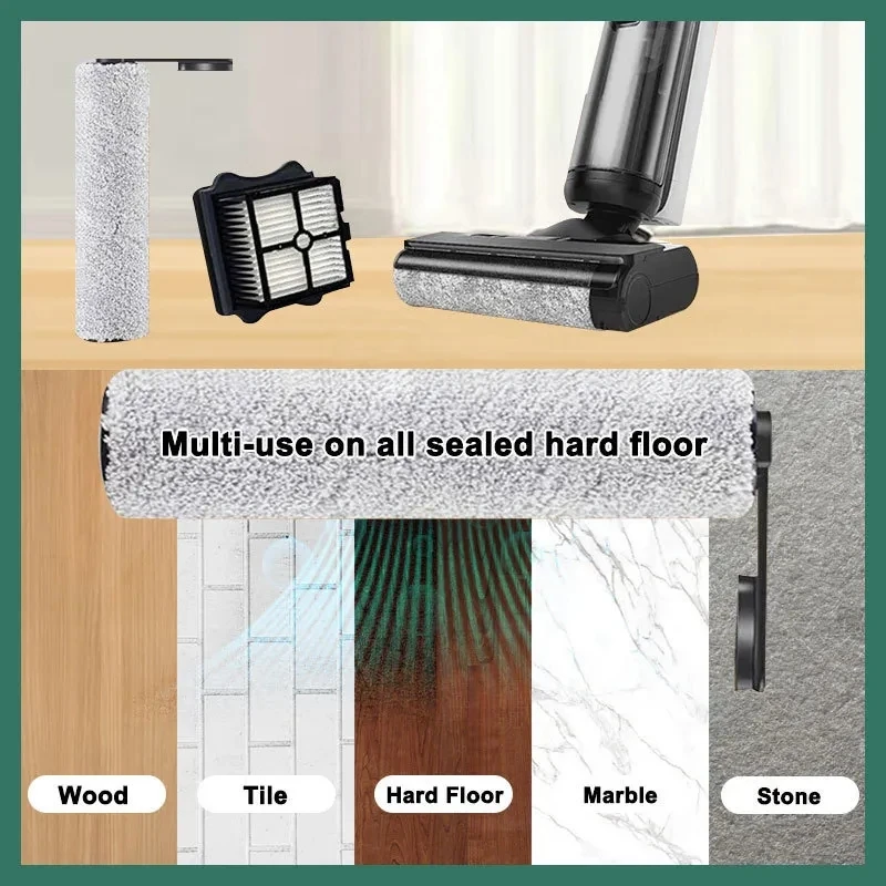 Pack Accessoires Pour Tineco Floor One S5 / Floor One S5 PRO / Floor One S5 PRO 2 / Floor One S5 EXTREME - Rouleau Brosse [Lot 2] Filtre [Lot 2