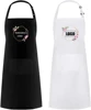 Custom Design Brand Logo Black Unisex Waiter Cooking Restaurant Pocket Printing Adjustable Hanging Neck Men Aprons for Woman 1
