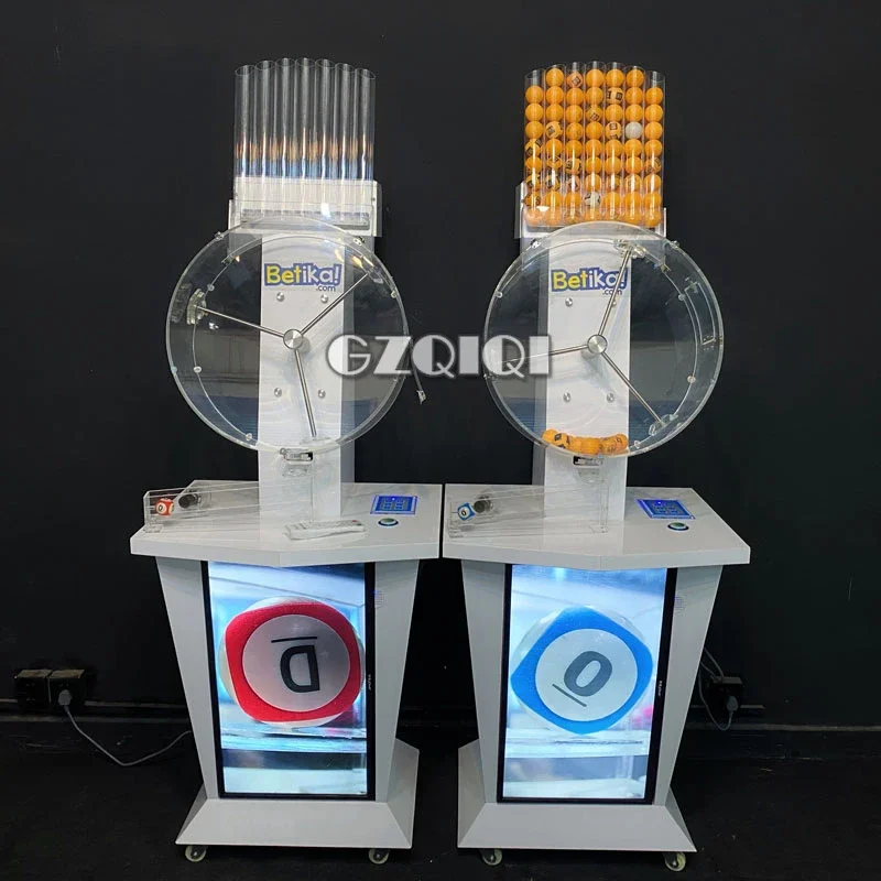 Lucky draw machine by mechanism for lotto game machine with TV