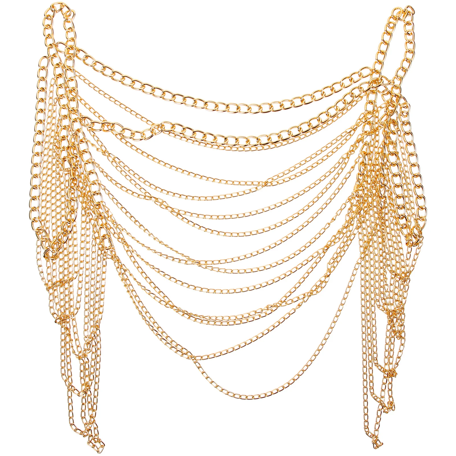 

Double Shoulder Chain Necklace Beach Party Chest Body for Women Bikini Chains Jewelry Decor