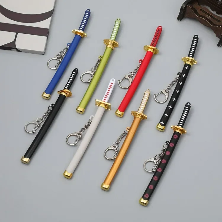Description Picture 3 of itemMini Metal One Piece Katana Sword Real Size Japanese Anime Accessories Roronoa Zoro Katana Samurai Fake Knife Zinc Alloy Sword